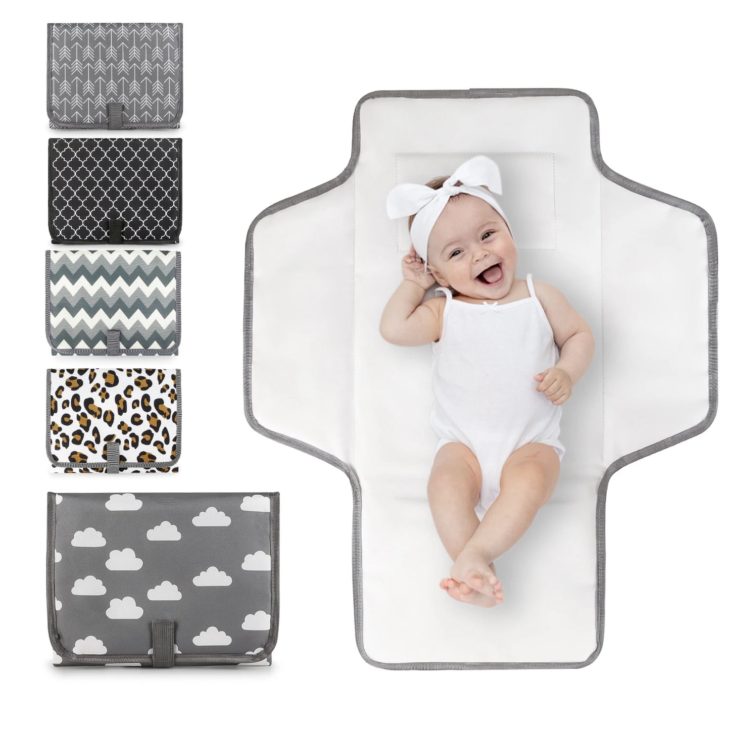 Tapis de change bébé à motif - Transportable