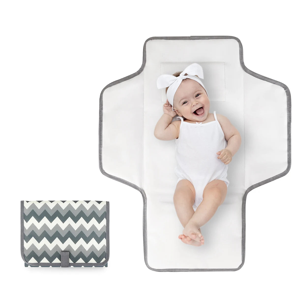 Tapis de change bébé à motif - Transportable